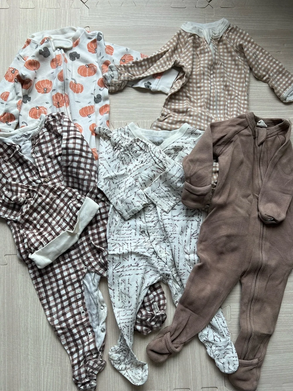 Baby boy organic cotton fall clothing bundle size 3-6 months set of 5 outfits